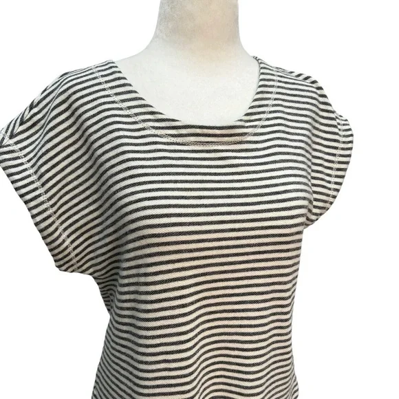 MAX Studio Striped Short Sleeve T-Shirt Dress Size S - Picture 5 of 11